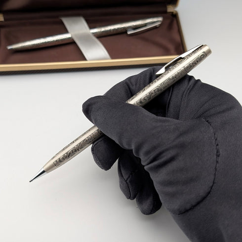 米国ヴィンテージ シェーファー 純銀製 シャープペンシル・ボールペンセット ケース入