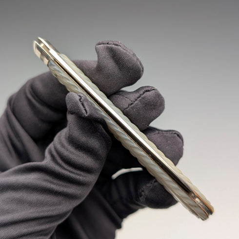 1883年 英国アンティーク 白蝶貝ハンドル 純銀ブレード ペンナイフ William Morton