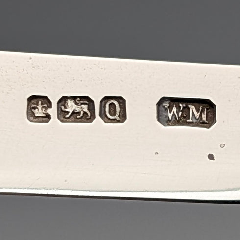 1883年 英国アンティーク 白蝶貝ハンドル 純銀ブレード ペンナイフ William Morton