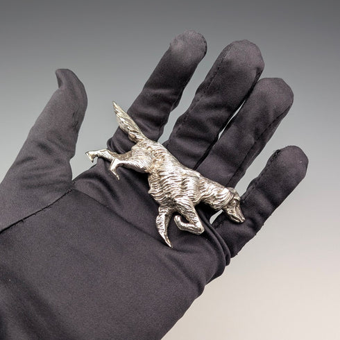 英国CSR Limited 純銀製 アイリッシュ・セッター ミニチュアドッグ フィギュリン