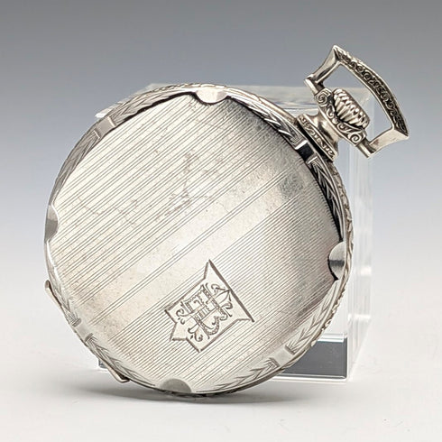 アンティーク スイスCivitas 懐中時計 45mm装飾ケース 動作良好