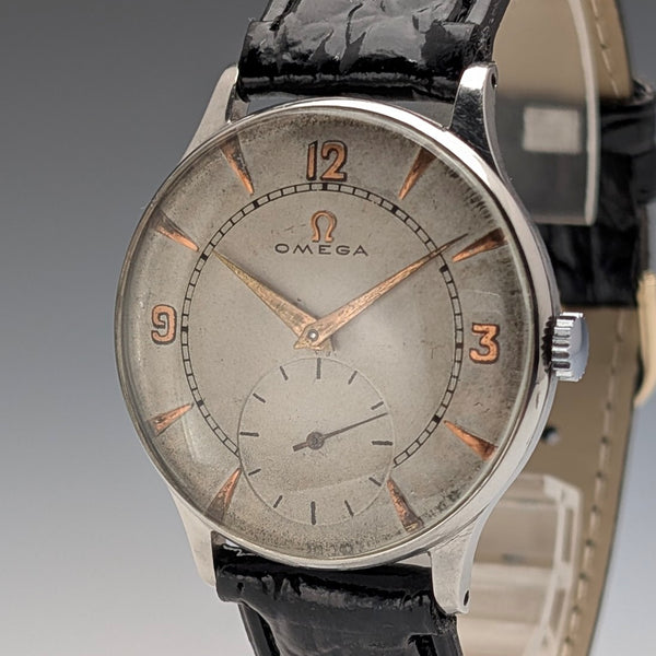 1956 Omega Ref2317/13 Men's Mechanical Wristwatch Cal266 35mm Stainless Steel Case Good Working Condition