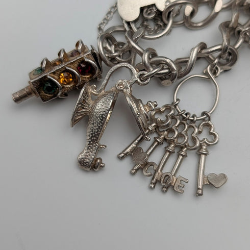 1975 英國復古純銀吊飾手鍊 48 克 LC