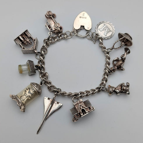 1978 英國復古純銀吊飾手鍊 48 克 RP