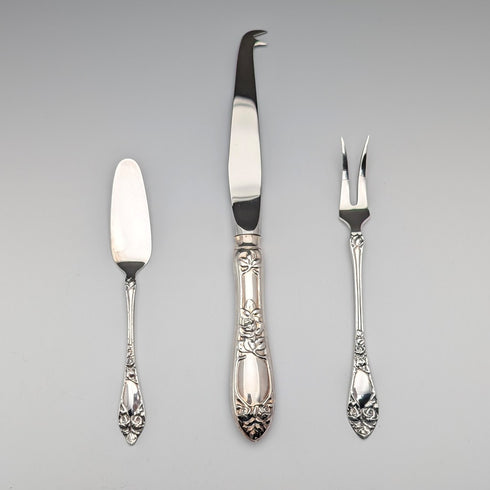 Nordic Vintage 830 Silver Cheese Server Trio TH Marthinson