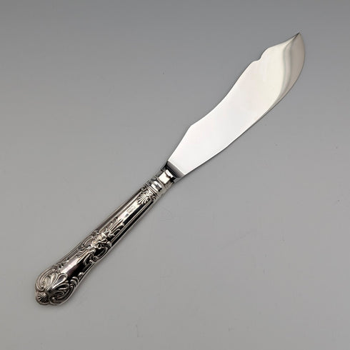 1977 British Vintage Pure Silver Handle Butter Knife Harrison Brothers Paper Box