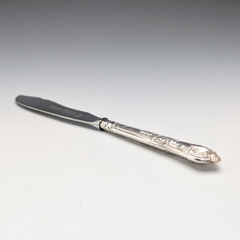 1977 British Vintage Pure Silver Handle Butter Knife Harrison Brothers Paper Box