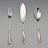 Antique British silver plate dessert cutlery trio by Barker Brothers, in case