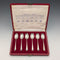 1957 British Vintage Multi-Hallmark Sterling Silver Teaspoons x 6, Total 80g, Roberts & Belk, Case Included