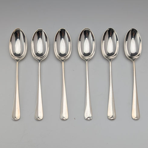 1957 British Vintage Multi-Hallmark Sterling Silver Teaspoons x 6, Total 80g, Roberts & Belk, Case Included