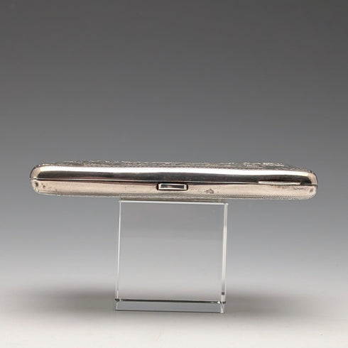 1889年 英国アンティーク 純銀製 両開き型 カードケース 73g Minshull & Latimer
