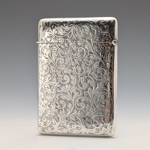 1902年 英国アンティーク 純銀製 カードケース 81g Joseph Rodgers