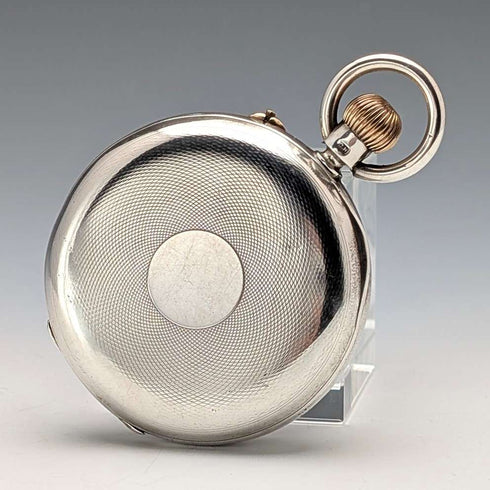 1903 British antique John Bennett pocket watch, silver side open face, in good working order