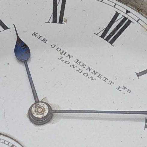 1903 British antique John Bennett pocket watch, silver side open face, in good working order
