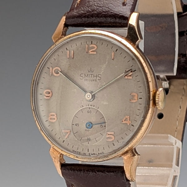 1960s British vintage Smith DeLux wristwatch, 15 jewels, mechanical, in good working order