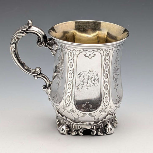 1864 年英國古董純銀馬克杯 131 克 Edward & John Barnard