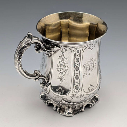 1864 年英國古董純銀馬克杯 131 克 Edward & John Barnard