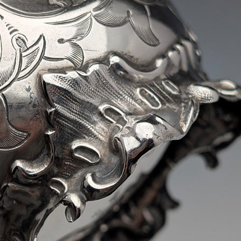 1864 British antique sterling silver mug 131g Edward & John Barnard