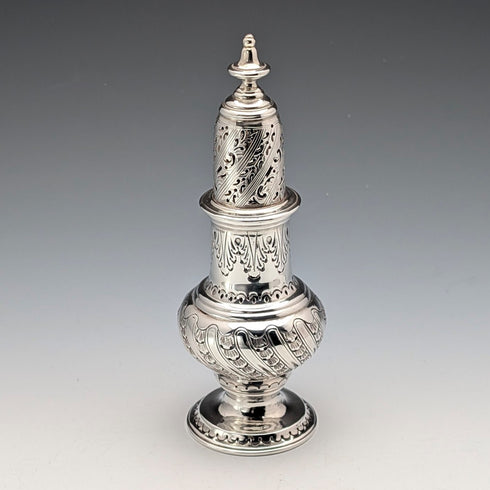 1910 British antique sterling silver sugar shaker 151g Robert Stewart