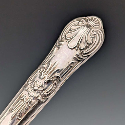1973年 英国ヴィンテージ 純銀ハンドル デザートフォークx6 Harrison Brothers ケース入
