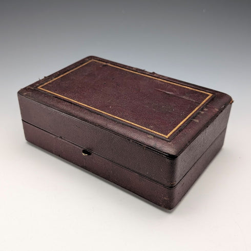 Circa 1900 British antique silver plate napkin rings, set of 5 in case