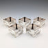 Circa 1900 British antique silver plate napkin rings, set of 5 in case