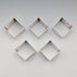 Circa 1900 British antique silver plate napkin rings, set of 5 in case