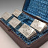Circa 1900 British antique silver plate napkin rings, set of 5 in case
