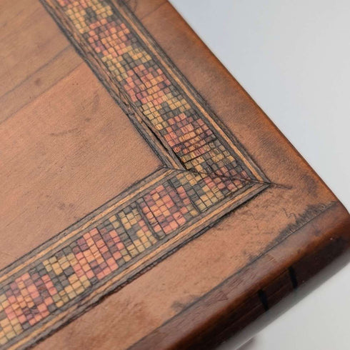 Antique British book-shaped wooden box and set of 3 mauclin items