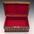 Antique British book-shaped wooden box and set of 3 mauclin items