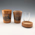 Antique British book-shaped wooden box and set of 3 mauclin items