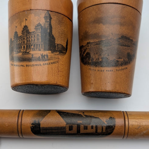 英国アンティーク 本型木製ボックス & モークリンアイテム3個セット