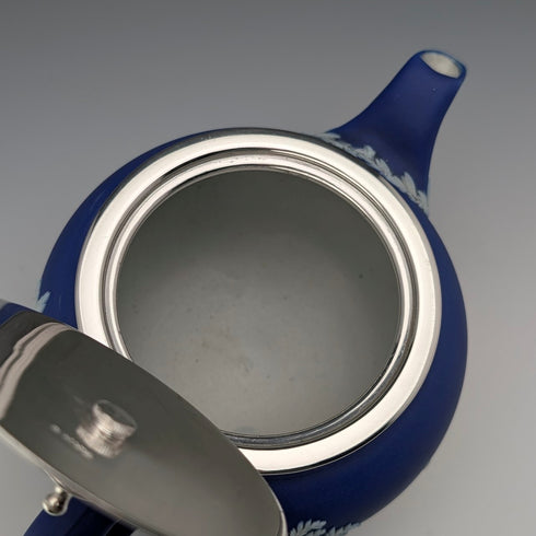 英國古董韋奇伍德茶具碧玉瓷器寶藍色