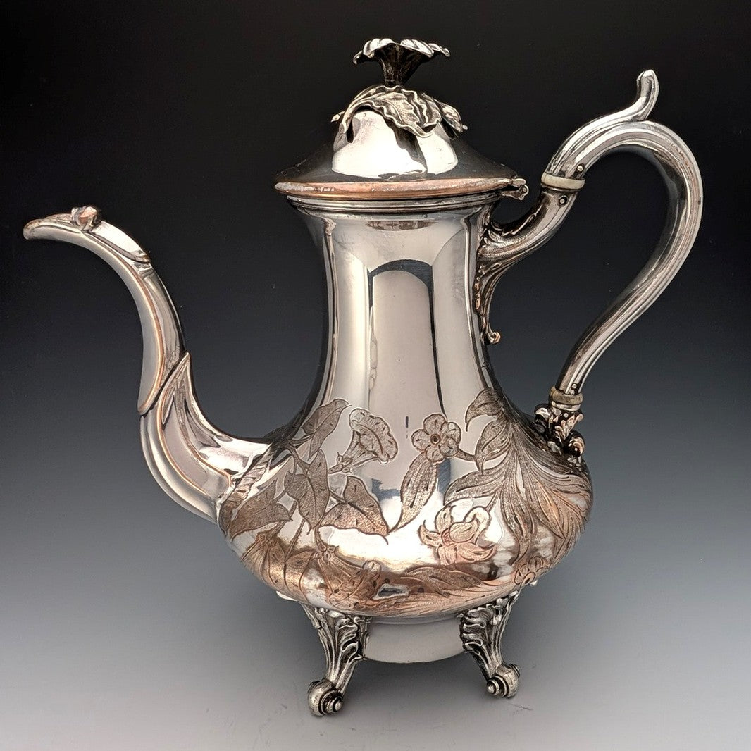 1830年頃 英国アンティーク オールドシェフィールドプレート製 コーヒーポット 1830年頃 英国アンティーク オールドシェフィールドプレート製