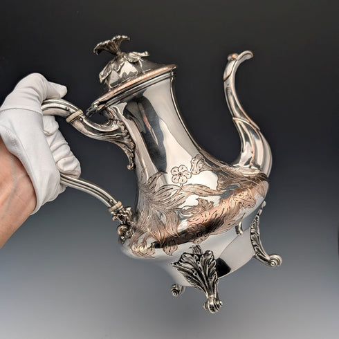 1830年頃 英国アンティーク オールドシェフィールドプレート製 コーヒーポット