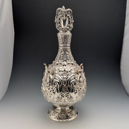 【お取り寄せ品】1893 英国アンティーク 純銀製 クラレットジャグ 900g Mappin&Webb