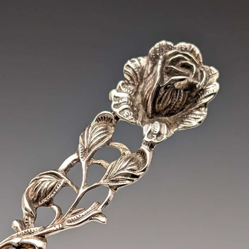 ドイツ ヴィンテージ 835シルバー製 デザートフォークペア 薔薇彫刻 August Betz