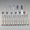 1866 British antique pure silver fruit cutlery, 6 pairs, total 555g, Chawner & Co.