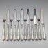 1866 British antique pure silver fruit cutlery, 6 pairs, total 555g, Chawner & Co.