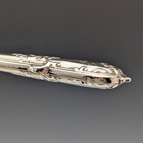 1866 British antique pure silver fruit cutlery, 6 pairs, total 555g, Chawner & Co.