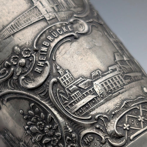 Vintage German pewter beaker cup