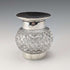 1905 British antique pure silver lid and cut glass inkwell Colen Hewer Cheshire