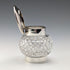 1905 British antique pure silver lid and cut glass inkwell Colen Hewer Cheshire