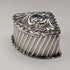 1893 British antique sterling silver fan-shaped box, 14g, Joseph Whitten