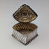 1893 British antique sterling silver fan-shaped box, 14g, Joseph Whitten