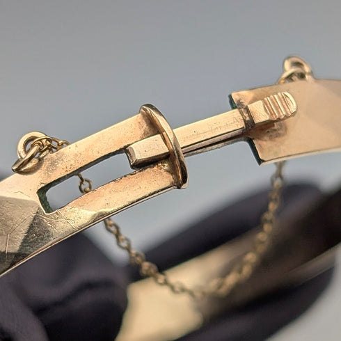 英國復古 9 克拉黃金捲金手鐲/手鍊 Henry Griffith and Sons