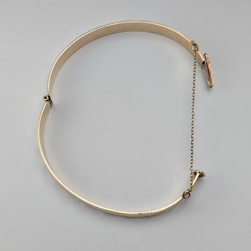 英國復古 9 克拉黃金捲金手鐲/手鍊 Henry Griffith and Sons