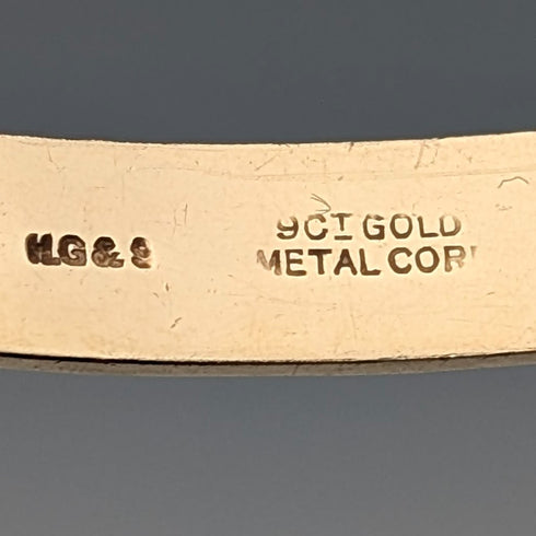 英國復古 9 克拉黃金捲金手鐲/手鍊 Henry Griffith and Sons