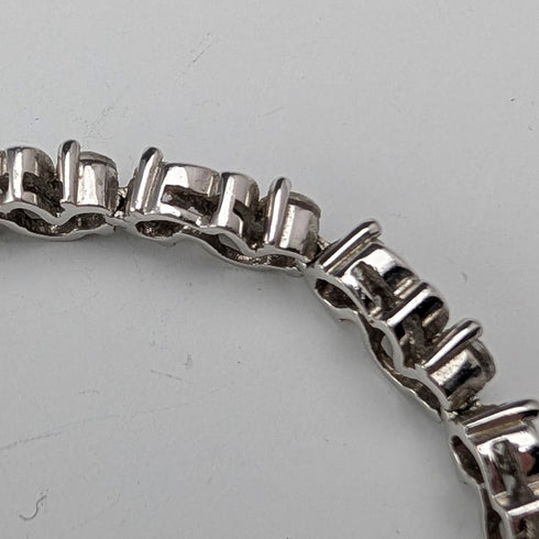 復古純銀和氧化鋯網球風格手鍊