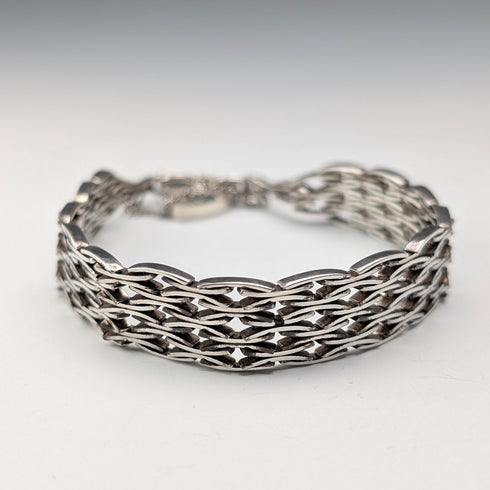 1976 年英國復古純銀門手鍊 27 克 LC